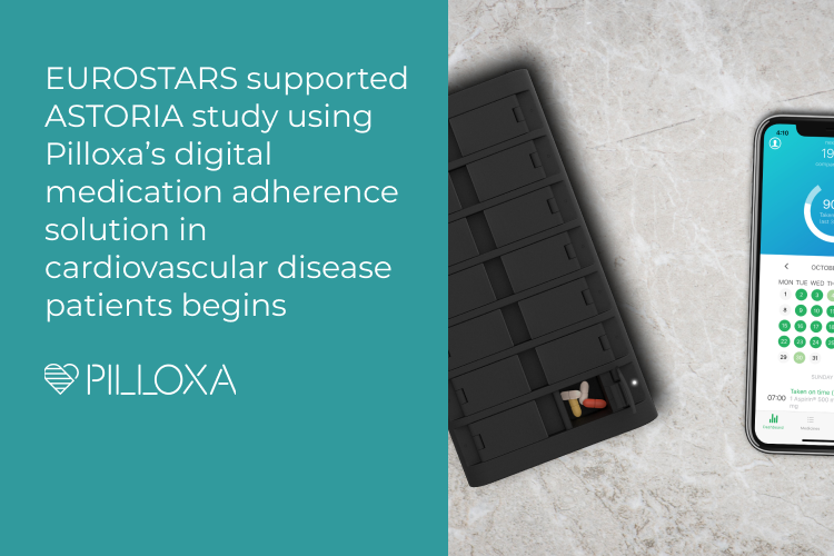 EUROSTARS supported ASTORIA study using Pilloxa’s digital medication adherence solution in cardiovascular disease patients begins